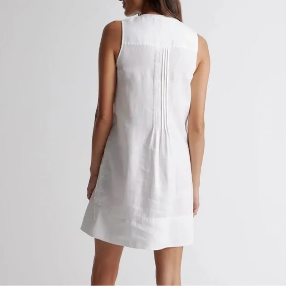 Quince White Button-Front Mini Dress - Picture 2 of 11
